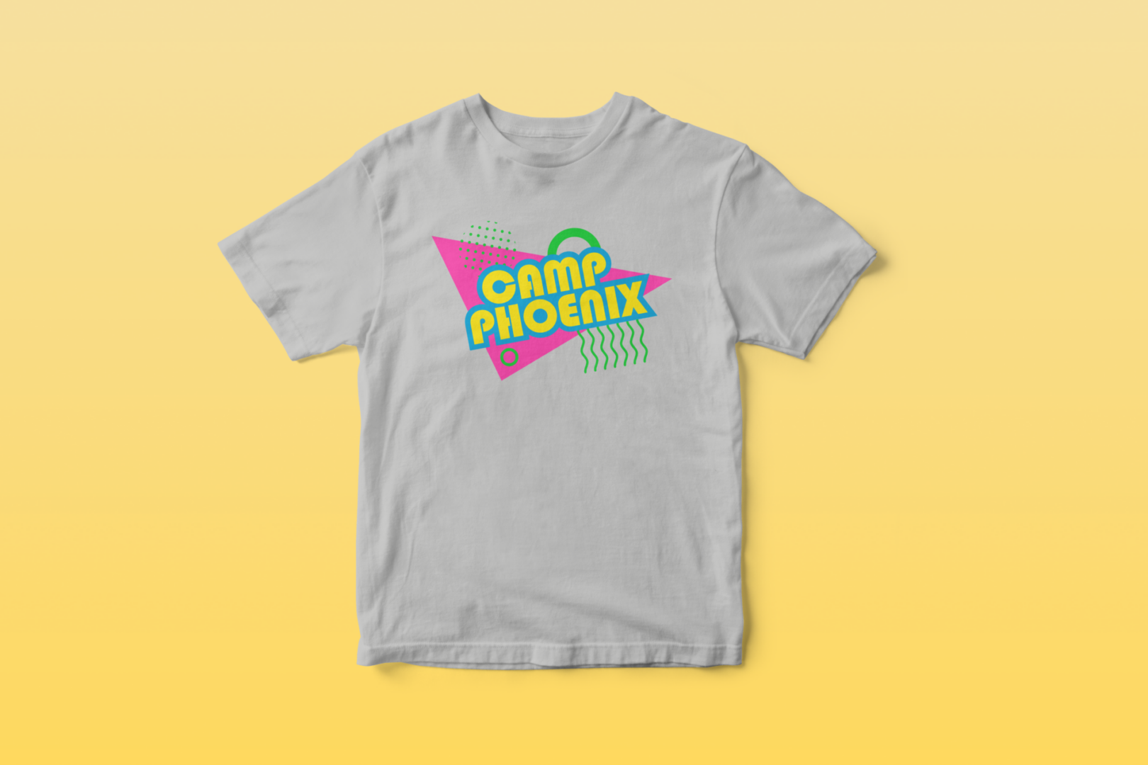 Gray t-shirt with Camp Phoenix logo