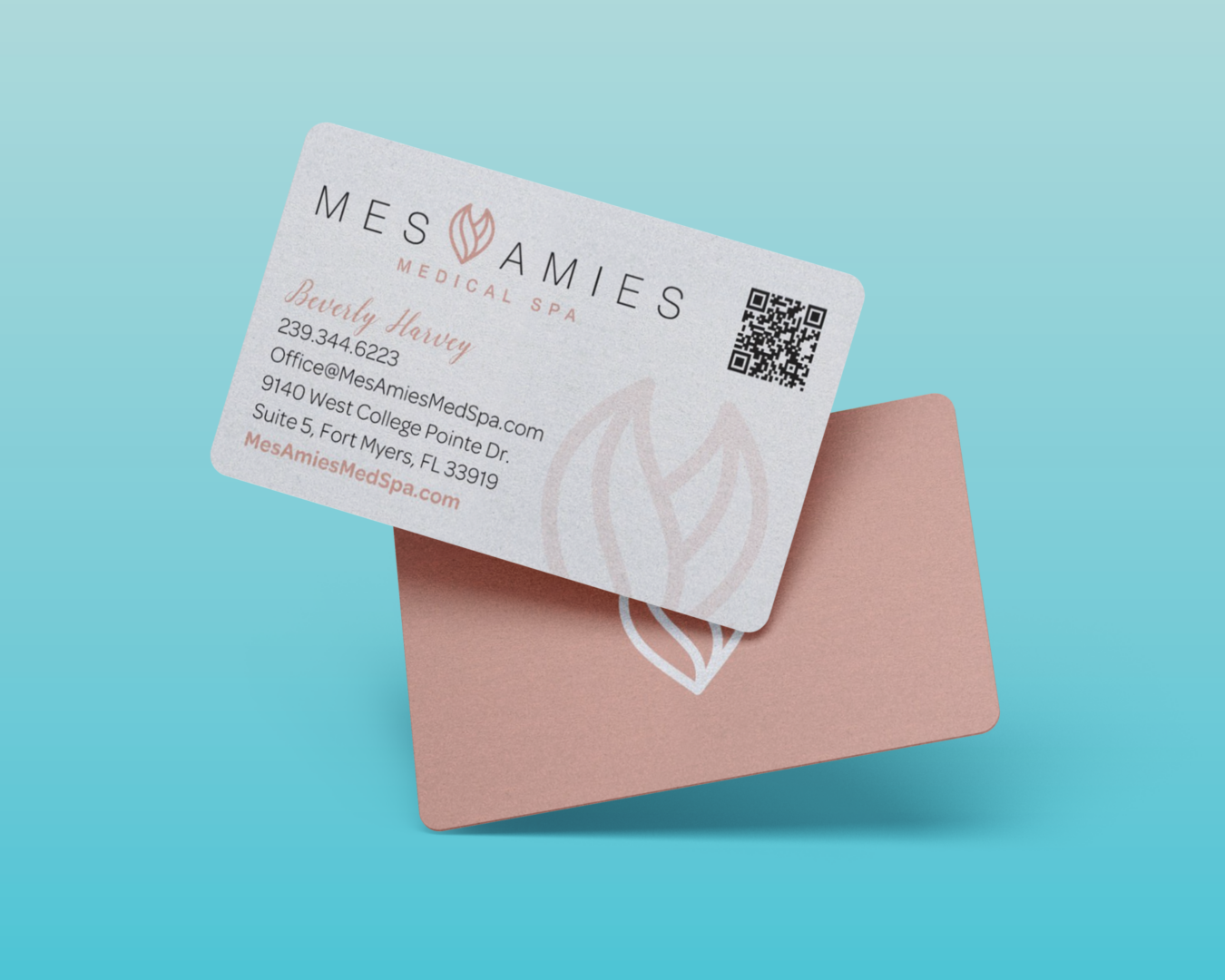 Mes Amies Medical Spa business cards