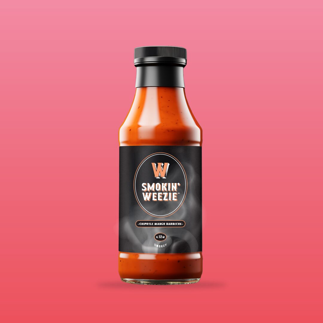 Smokin' Weezie barbecue sauce bottle